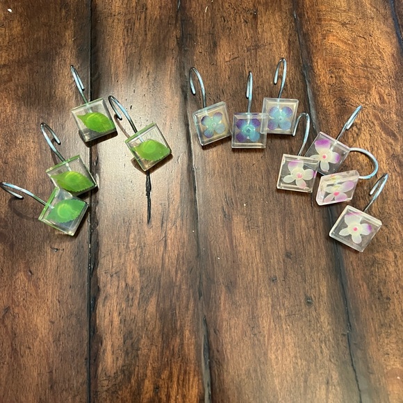 Other - Botanical Shower Curtain Hangars- Set of 11